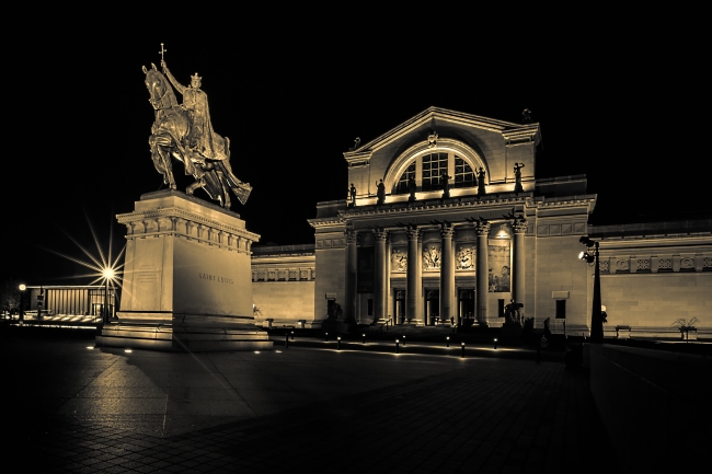 Three of King Louis IX of France – St. Louis Art Museum – Forest Park – Night Photography – The ...